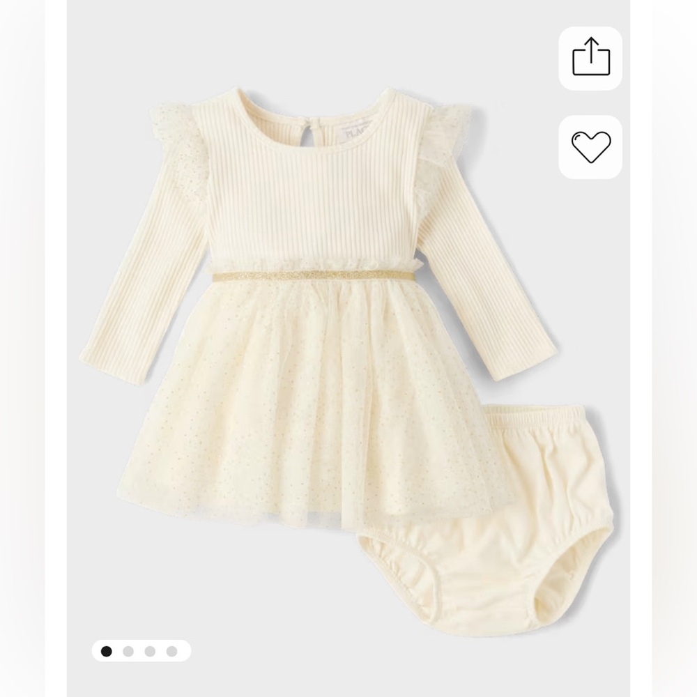 NWT The Children’s Place Ribbed Tutu Dress, Size 0-3 months